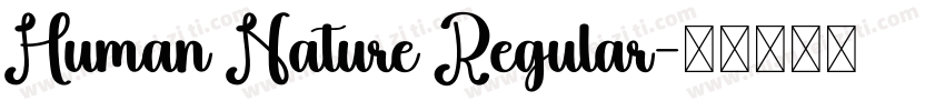 Human Nature Regular字体转换
